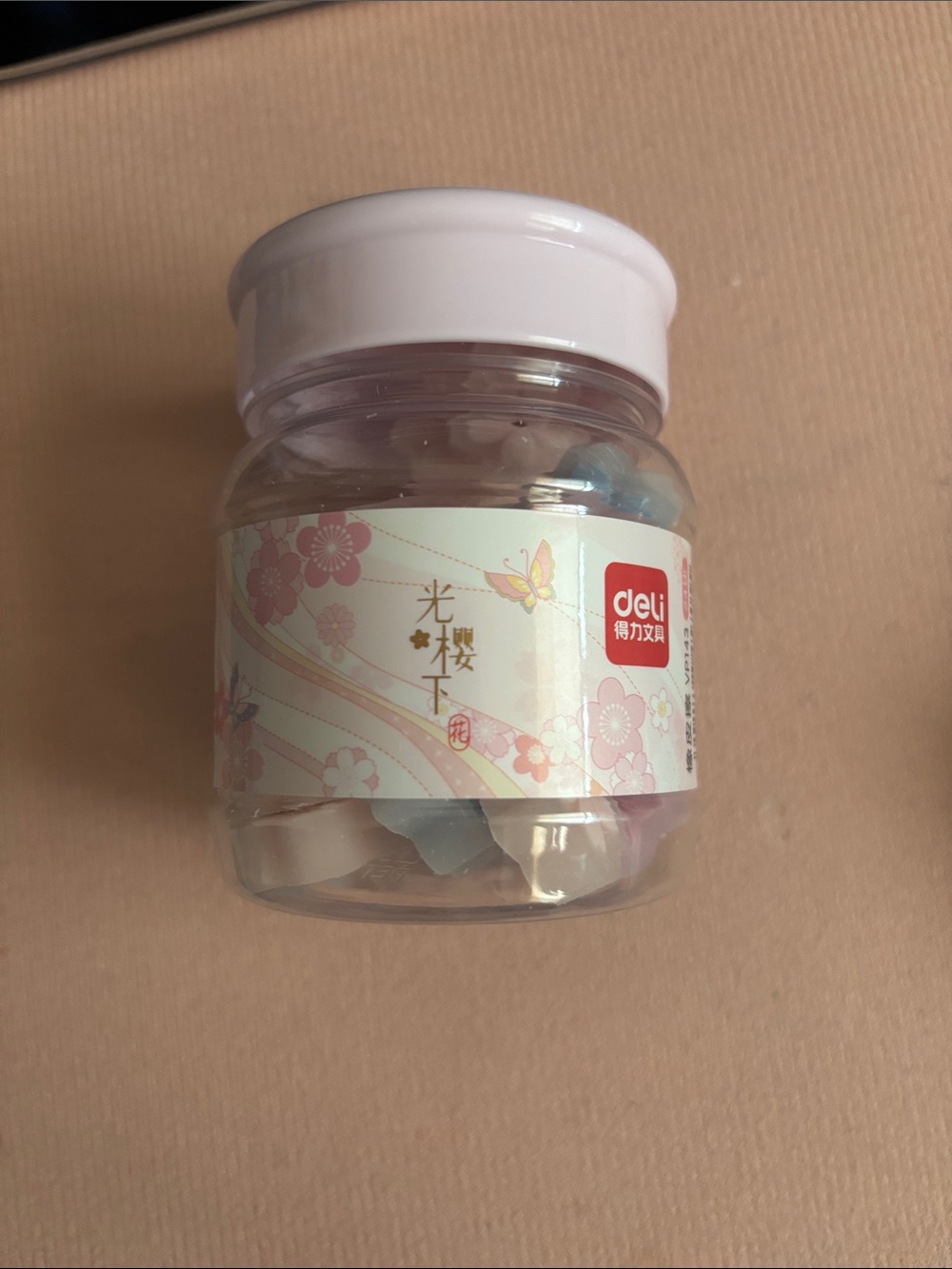 Flower erasers! 24 in the jar! Never been used!
